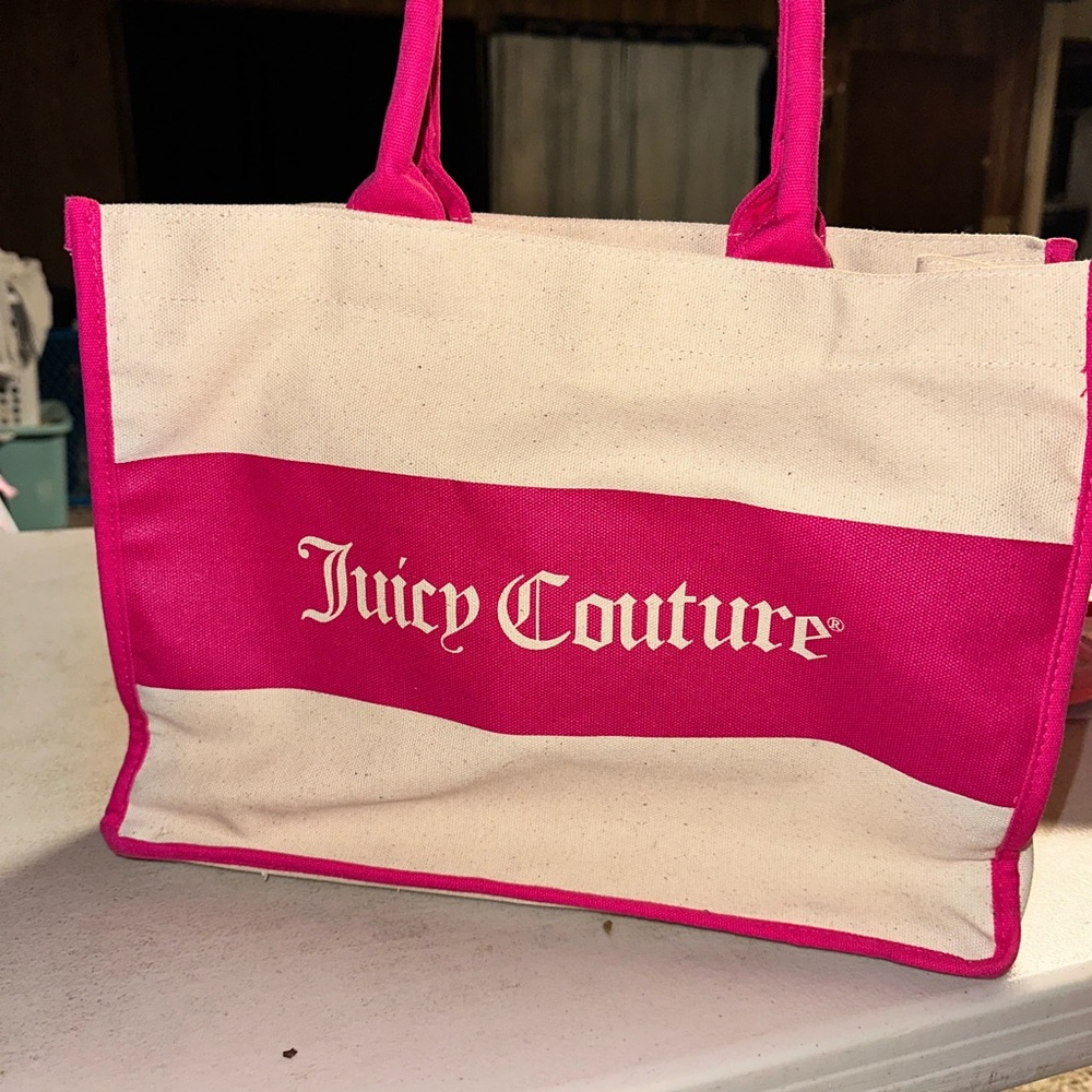 Juicy Couture Pink and Cream Tote Bag